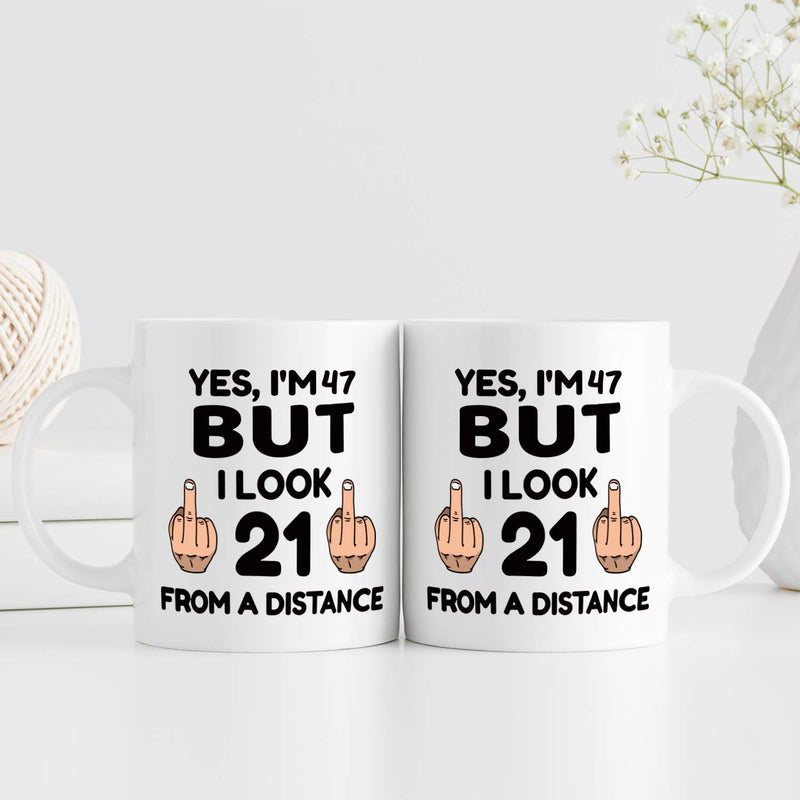 47th Birthday Gifts for Women - 1972 Birthday Gifts for Women, 47 Years Old Birthday Gifts Coffee Mug for Mom, Wife, Friend, Sister, Her, Colleague, Coworker - 11oz