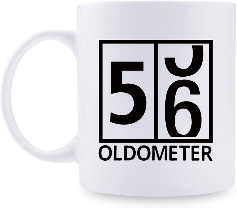 56th Birthday Gifts for Men - 1963 Birthday Gifts for Men, 56 Years Old Birthday Gifts Coffee Mug for Dad, Husband, Friend, Brother, Him, Colleague, Coworker, Oldometer Mug - 11oz