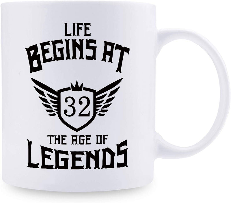 32nd Birthday Gifts for Women - 1987 Birthday Gifts for Women, 32 Years Old Birthday Gifts Coffee Mug for Mom, Wife, Friend, Sister, Her, Colleague, Coworker - 11oz