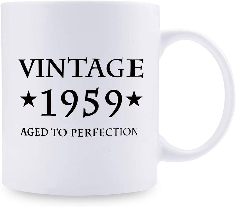 60th Birthday Gifts for Men - 1959 Birthday Gifts for Men, 60 Years Old Birthday Gifts Coffee Mug for Dad, Husband, Friend, Brother, Him, Colleague, Coworker - 11oz