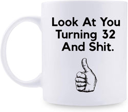 32nd Birthday Gifts for Women - 1987 Birthday Gifts for Women, 32 Years Old Birthday Gifts Coffee Mug for Mom, Wife, Friend, Sister, Her, Colleague, Coworker - 11oz