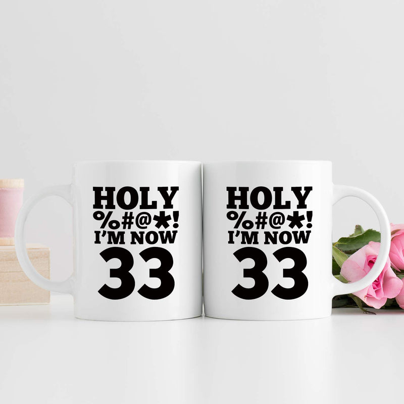 33rd Birthday Gifts for Men - 1986 Birthday Gifts for Men, 33 Years Old Birthday Gifts Coffee Mug for Dad, Husband, Friend, Brother, Him, Colleague, Coworker, HOLY MUG - 11oz