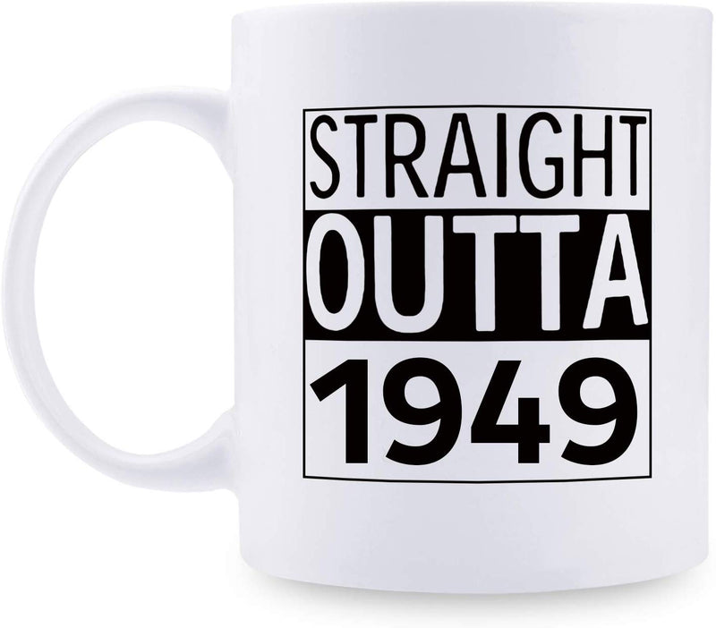 70th Birthday Gifts for Men - 1949 Birthday Gifts for Men, 70 Years Old Birthday Gifts Coffee Mug for Dad, Husband, Friend, Brother, Him, Colleague, Coworker - 11oz