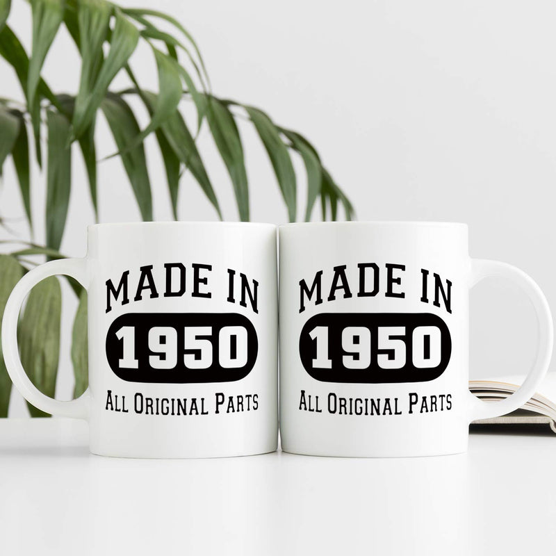 69th Birthday Gifts for Men - 1950 Birthday Gifts for Men, 69 Years Old Birthday Gifts Coffee Mug for Dad, Husband, Friend, Brother, Him, Colleague, Coworker - 11oz