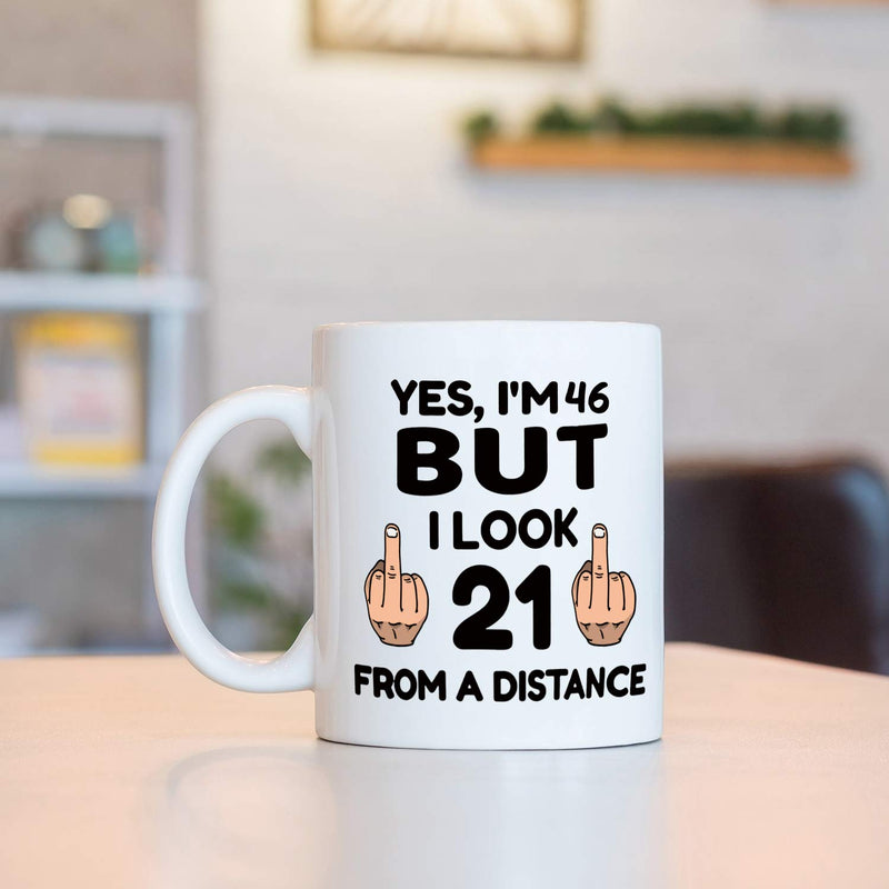 46th Birthday Gifts for Women - 1973 Birthday Gifts for Women, 46 Years Old Birthday Gifts Coffee Mug for Mom, Wife, Friend, Sister, Her, Colleague, Coworker - 11oz