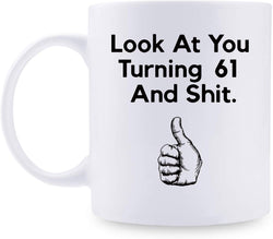 61st Birthday Gifts for Women - 1958 Birthday Gifts for Women, 61 Years Old Birthday Gifts Coffee Mug for Mom, Wife, Friend, Sister, Her, Colleague, Coworker - 11oz