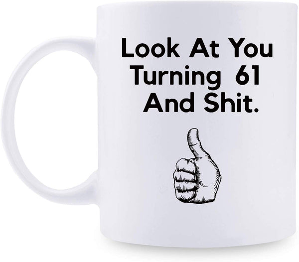 61st Birthday Gifts for Women - 1958 Birthday Gifts for Women, 61 Years Old Birthday Gifts Coffee Mug for Mom, Wife, Friend, Sister, Her, Colleague, Coworker - 11oz