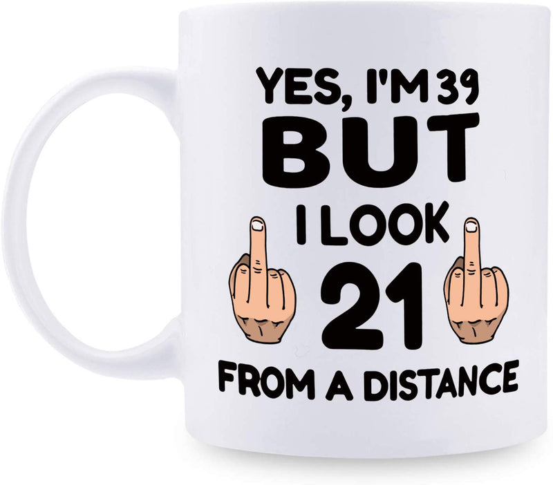 39th Birthday Gifts for Men - 1980 Birthday Gifts for Men, 39 Years Old Birthday Gifts Coffee Mug for Dad, Husband, Friend, Brother, Him, Colleague, Coworker - 11oz
