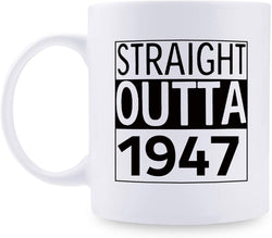 72nd Birthday Gifts for Men - 1947 Birthday Gifts for Men, 72 Years Old Birthday Gifts Coffee Mug for Dad, Husband, Friend, Brother, Him, Colleague, Coworker - 11oz