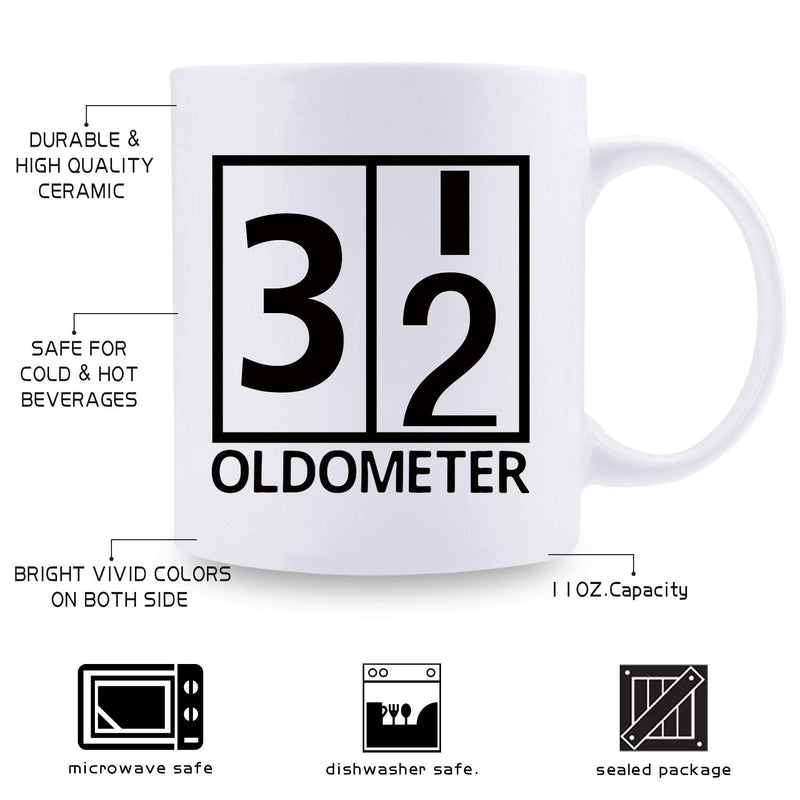 32nd Birthday Gifts for Men - 1987 Birthday Gifts for Men, 32 Years Old Birthday Gifts Coffee Mug for Dad, Husband, Friend, Brother, Him, Colleague, Coworker, Oldometer Mug - 11oz