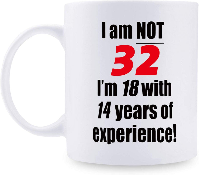32nd Birthday Gifts for Men - 1987 Birthday Gifts for Men, 32 Years Old Birthday Gifts Coffee Mug for Dad, Husband, Friend, Brother, Him, Colleague, Coworker - 11oz