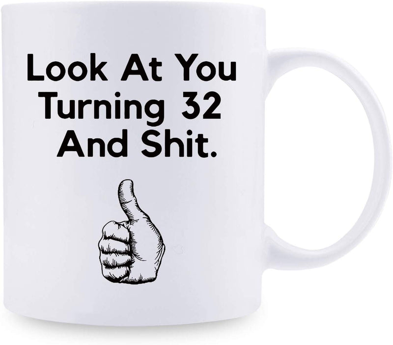 32nd Birthday Gifts for Women - 1987 Birthday Gifts for Women, 32 Years Old Birthday Gifts Coffee Mug for Mom, Wife, Friend, Sister, Her, Colleague, Coworker - 11oz