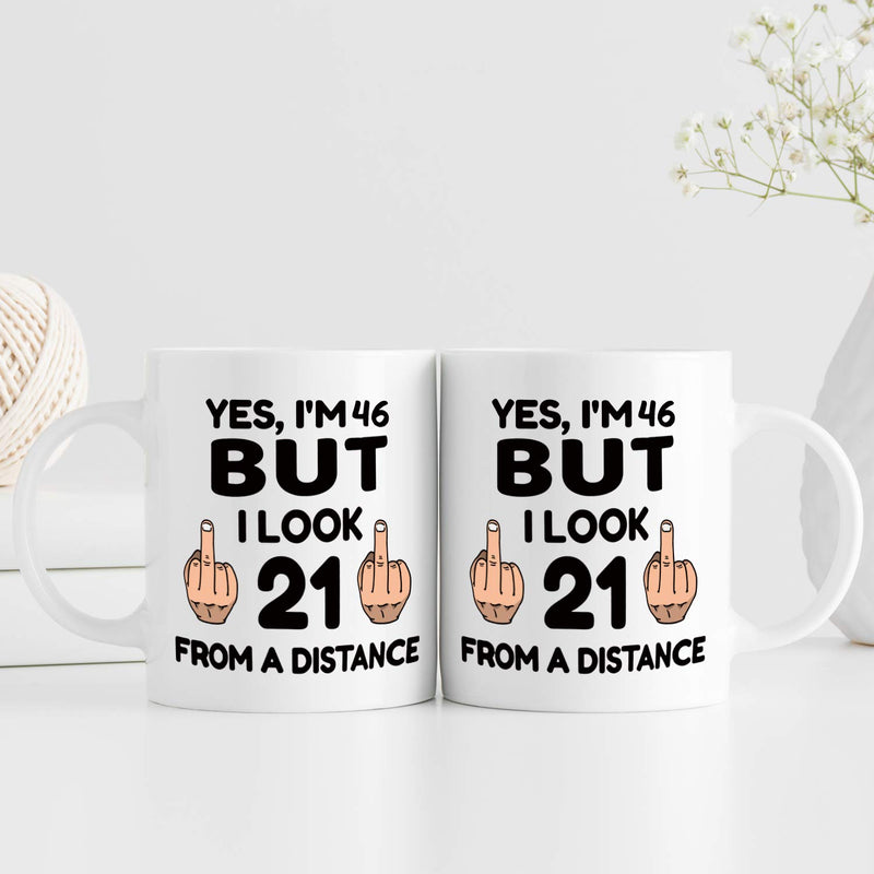 46th Birthday Gifts for Women - 1973 Birthday Gifts for Women, 46 Years Old Birthday Gifts Coffee Mug for Mom, Wife, Friend, Sister, Her, Colleague, Coworker - 11oz