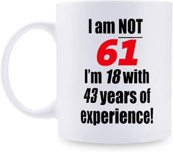 61st Birthday Gifts for Men - 1958 Birthday Gifts for Men, 61 Years Old Birthday Gifts Coffee Mug for Dad, Husband, Friend, Brother, Him, Colleague, Coworker - 11oz
