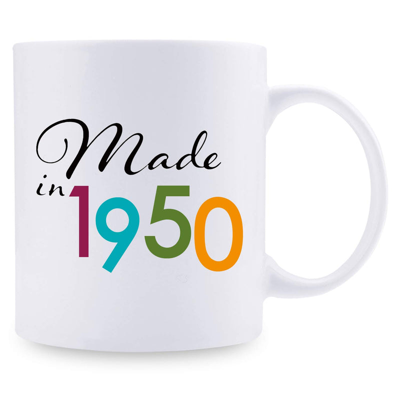 69th Birthday Gifts for Men - 1950 Birthday Gifts for Men, 69 Years Old Birthday Gifts Coffee Mug for Dad, Husband, Friend, Brother, Him, Colleague, Coworker - 11oz