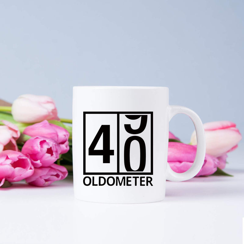 40th Birthday Gifts for Men - 1979 Birthday Gifts for Men, 40 Years Old Birthday Gifts Coffee Mug for Dad, Husband, Friend, Brother, Him, Colleague, Coworker, Oldometer Mug - 11oz