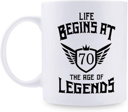 70th Birthday Gifts for Women - 1949 Birthday Gifts for Women, 70 Years Old Birthday Gifts Coffee Mug for Mom, Wife, Friend, Sister, Her, Colleague, Coworker - 11oz