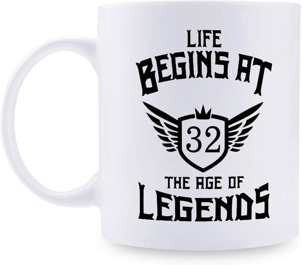 32nd Birthday Gifts for Women - 1987 Birthday Gifts for Women, 32 Years Old Birthday Gifts Coffee Mug for Mom, Wife, Friend, Sister, Her, Colleague, Coworker - 11oz