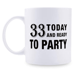 33rd Birthday Gifts for Men - 1986 Birthday Gifts for Men, 33 Years Old Birthday Gifts Coffee Mug for Dad, Husband, Friend, Brother, Him, Colleague, Coworker - 11oz