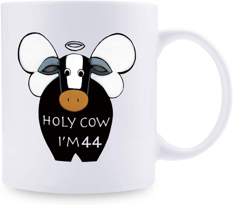 44th Birthday Gifts for Women - 1975 Birthday Gifts for Women, 44 Years Old Birthday Gifts Coffee Mug for Mom, Wife, Friend, Sister, Her, Colleague, Coworker, HOLY COW MUG - 11oz
