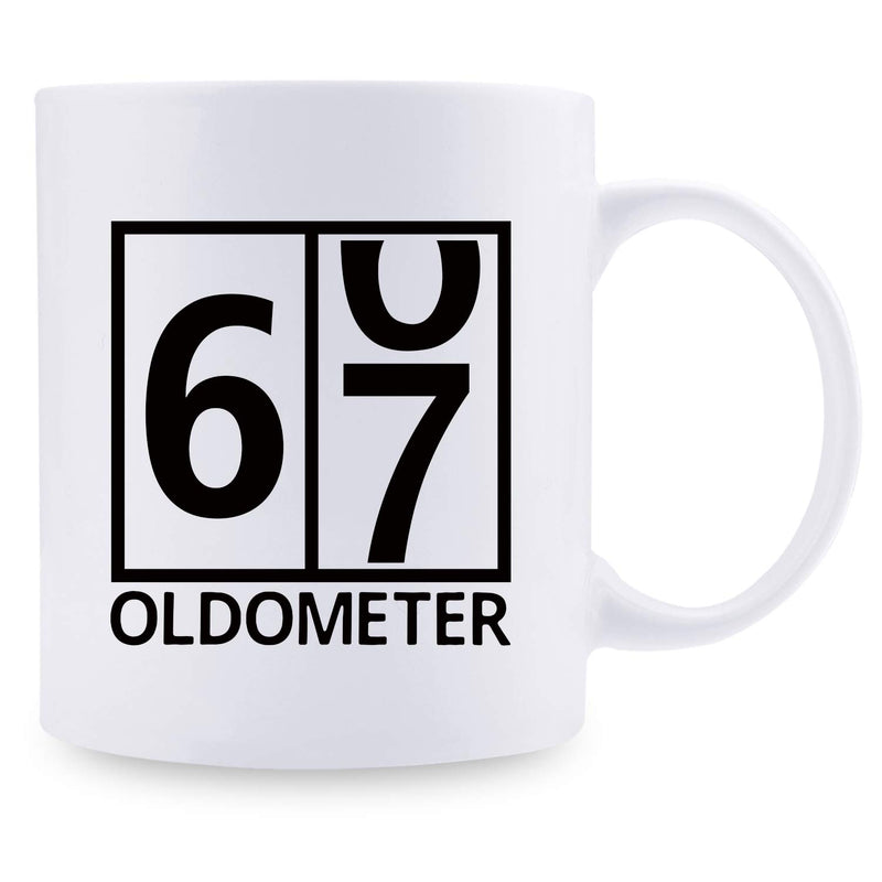 67th Birthday Gifts for Men - 1952 Birthday Gifts for Men, 67 Years Old Birthday Gifts Coffee Mug for Dad, Husband, Friend, Brother, Him, Colleague, Coworker, Oldometer Mug - 11oz