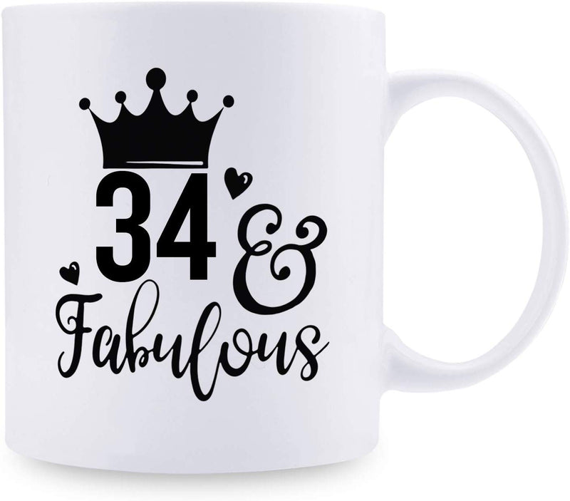 34th Birthday Gifts for Men - 1985 Birthday Gifts for Men, 34 Years Old Birthday Gifts Coffee Mug for Dad, Husband, Friend, Brother, Him, Colleague, Coworker - 11oz