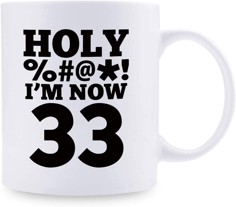 33rd Birthday Gifts for Men - 1986 Birthday Gifts for Men, 33 Years Old Birthday Gifts Coffee Mug for Dad, Husband, Friend, Brother, Him, Colleague, Coworker, HOLY MUG - 11oz