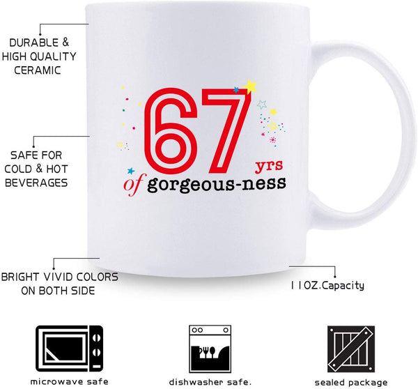 67th Birthday Gifts for Men - 1952 Birthday Gifts for Men, 67 Years Old Birthday Gifts Coffee Mug for Dad, Husband, Friend, Brother, Him, Colleague, Coworker - 11oz