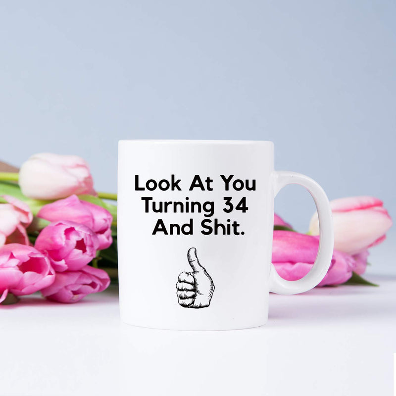 34th Birthday Gifts for Women - 1985 Birthday Gifts for Women, 34 Years Old Birthday Gifts Coffee Mug for Mom, Wife, Friend, Sister, Her, Colleague, Coworker - 11oz