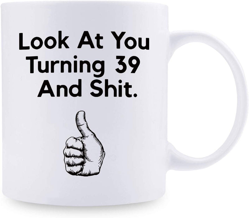 39th Birthday Gifts for Women - 1980 Birthday Gifts for Women, 39 Years Old Birthday Gifts Coffee Mug for Mom, Wife, Friend, Sister, Her, Colleague, Coworker - 11oz