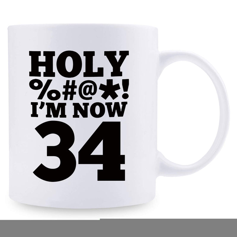 34th Birthday Gifts for Men - 1985 Birthday Gifts for Men, 34 Years Old Birthday Gifts Coffee Mug for Dad, Husband, Friend, Brother, Him, Colleague, Coworker, HOLY MUG- 11oz