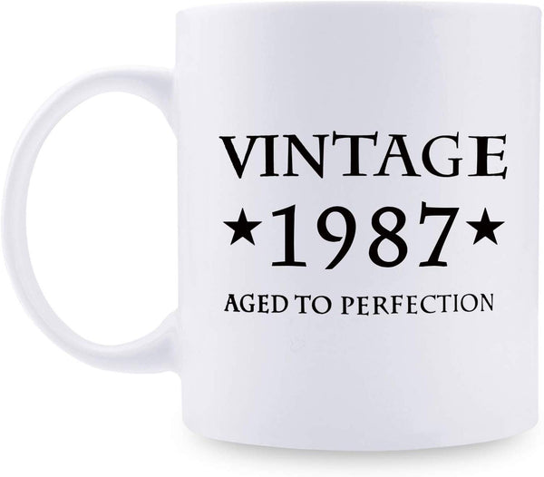 32nd Birthday Gifts for Women - 1987 Birthday Gifts for Women, 32 Years Old Birthday Gifts Coffee Mug for Mom, Wife, Friend, Sister, Her, Colleague, Coworker - 11oz
