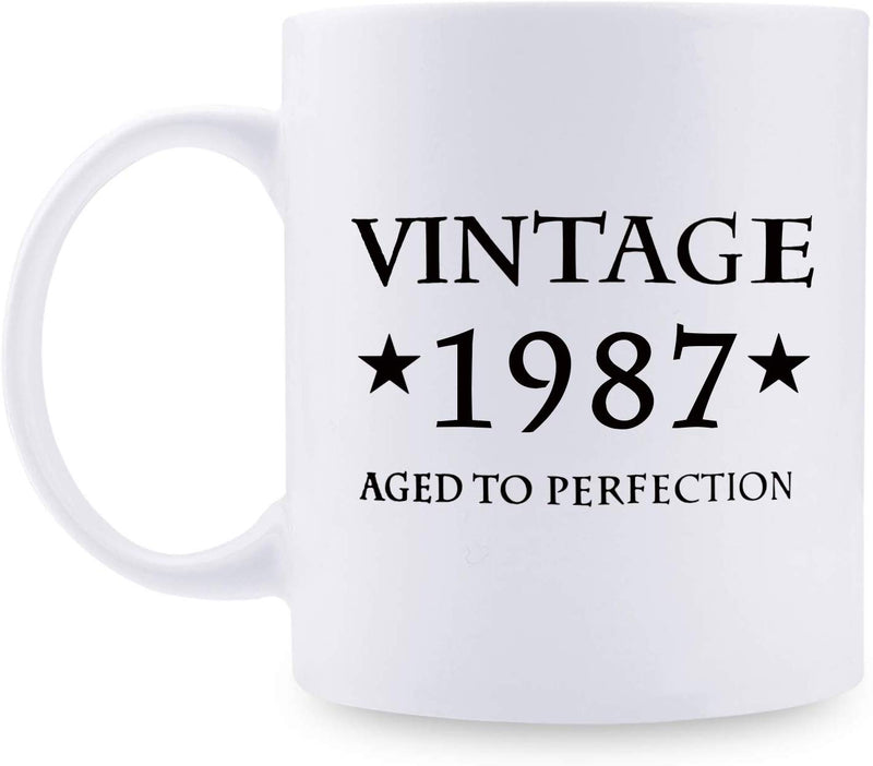 32nd Birthday Gifts for Women - 1987 Birthday Gifts for Women, 32 Years Old Birthday Gifts Coffee Mug for Mom, Wife, Friend, Sister, Her, Colleague, Coworker - 11oz