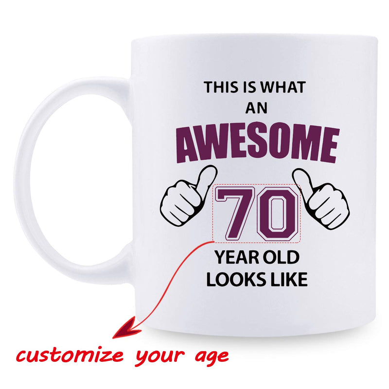 shefine 70th Birthday Gifts for Women - 1949 Birthday Gifts for Women, 70 Years Old Birthday Gifts Coffee Mug for Mom, Wife, Friend, Sister, Her, Colleague, Coworker - 11oz