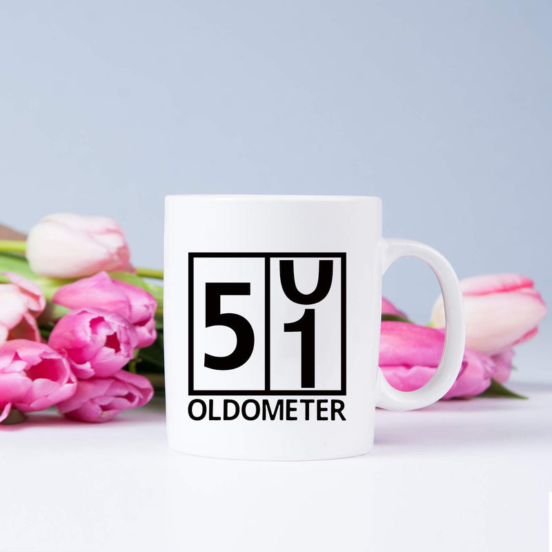 51st Birthday Gifts for Women - 1968 Birthday Gifts for Women, 51 Years Old Birthday Gifts Coffee Mug for Mom, Wife, Friend, Sister, Her, Colleague, Coworker, Oldometer Mug- 11oz