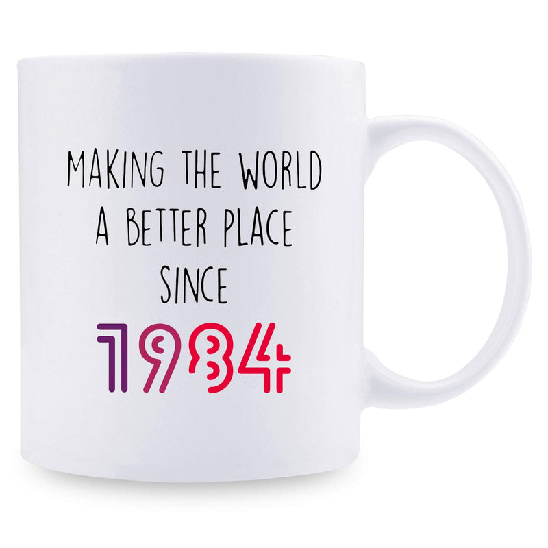 35th Birthday Gifts for Men - 1984 Birthday Gifts for Men, 35 Years Old Birthday Gifts Coffee Mug for Dad, Husband, Friend, Brother, Him, Colleague, Coworker - 11oz