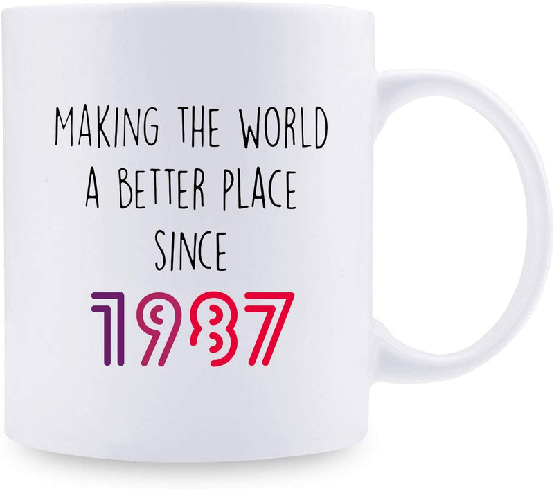 32nd Birthday Gifts for Men - 1987 Birthday Gifts for Men, 32 Years Old Birthday Gifts Coffee Mug for Dad, Husband, Friend, Brother, Him, Colleague, Coworker - 11oz