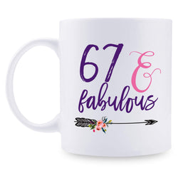 67th Birthday Gifts for Women - 1952 Birthday Gifts for Women, 67 Years Old Birthday Gifts Coffee Mug for Mom, Wife, Friend, Sister, Her, Colleague, Coworker - 11oz