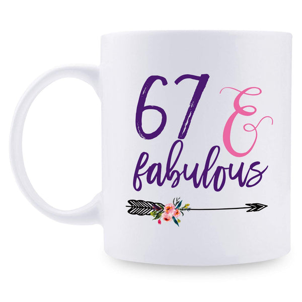 67th Birthday Gifts for Women - 1952 Birthday Gifts for Women, 67 Years Old Birthday Gifts Coffee Mug for Mom, Wife, Friend, Sister, Her, Colleague, Coworker - 11oz