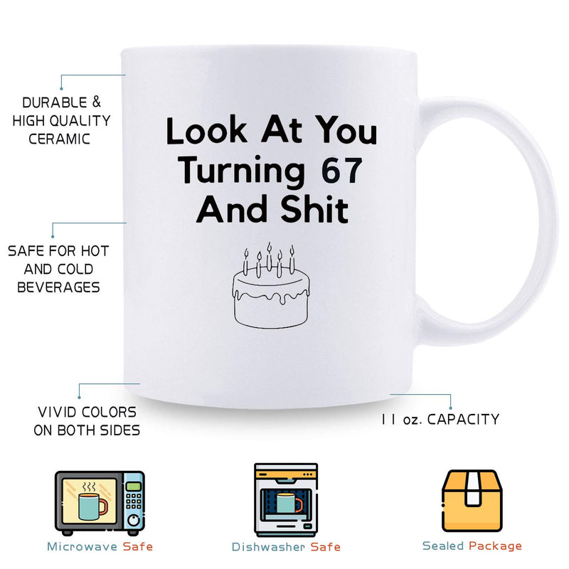67th Birthday Gifts for Men - 1952 Birthday Gifts for Men, 67 Years Old Birthday Gifts Coffee Mug for Dad, Husband, Friend, Brother, Him, Colleague, Coworker - 11oz