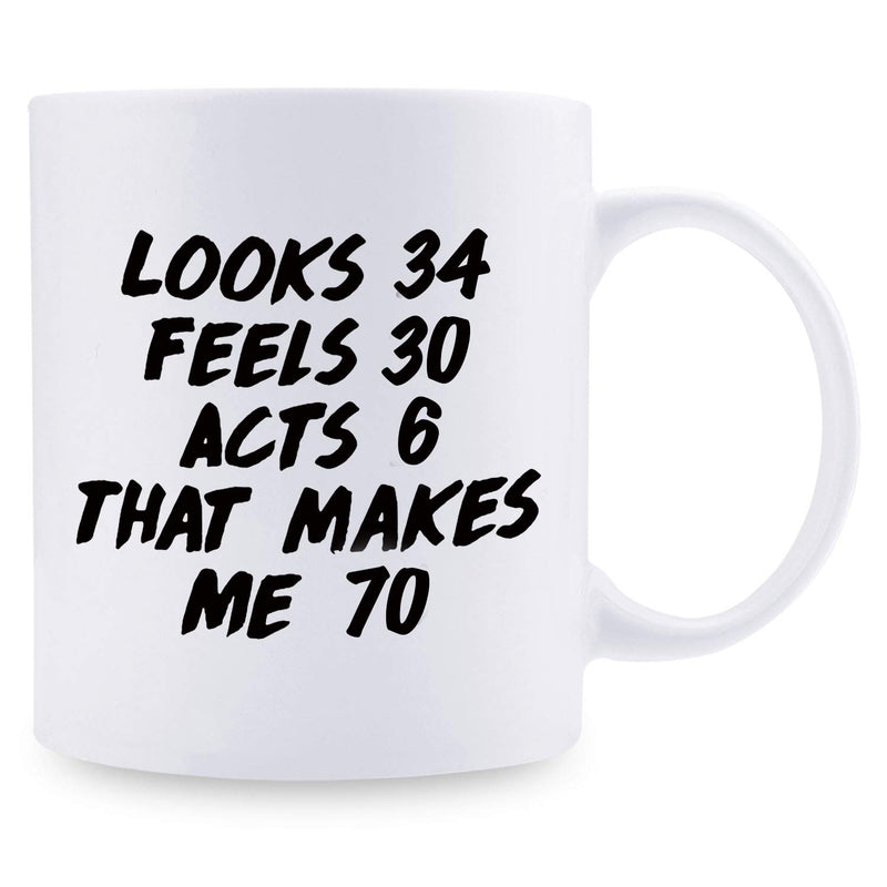 70th Birthday Gifts for Men - 1949 Birthday Gifts for Men, 70 Years Old Birthday Gifts Coffee Mug for Dad, Husband, Friend, Brother, Him, Colleague, Coworker - 11oz