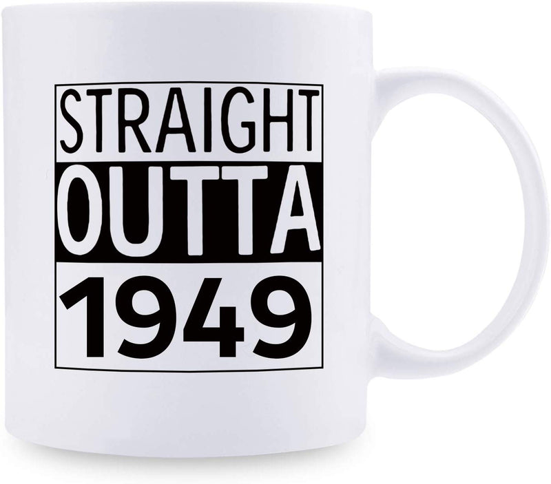 70th Birthday Gifts for Men - 1949 Birthday Gifts for Men, 70 Years Old Birthday Gifts Coffee Mug for Dad, Husband, Friend, Brother, Him, Colleague, Coworker - 11oz