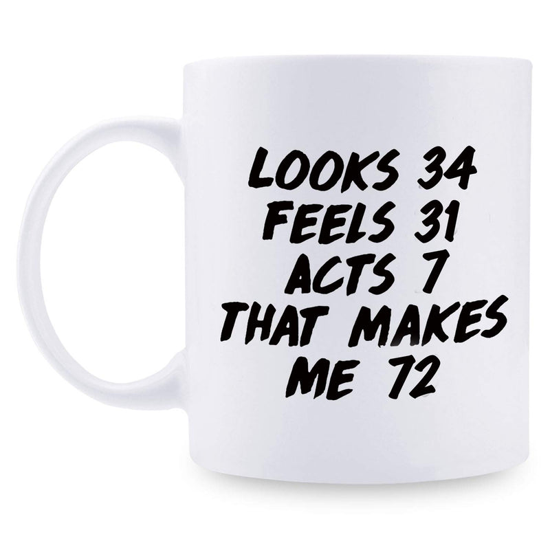 72nd Birthday Gifts for Women - 1947 Birthday Gifts for Women, 72 Years Old Birthday Gifts Coffee Mug for Mom, Wife, Friend, Sister, Her, Colleague, Coworker - 11oz