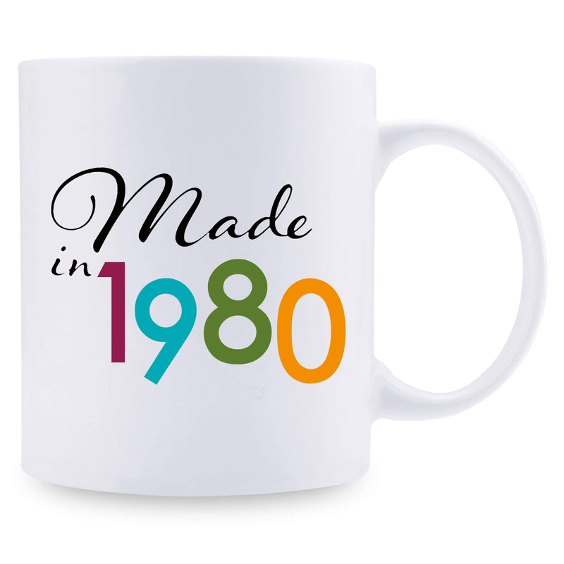 39th Birthday Gifts for Women - 1980 Birthday Gifts for Women, 39 Years Old Birthday Gifts Coffee Mug for Mom, Wife, Friend, Sister, Her, Colleague, Coworker - 11oz