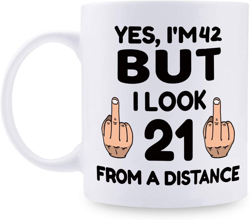 42nd Birthday Gifts for Men - 1977 Birthday Gifts for Men, 42 Years Old Birthday Gifts Coffee Mug for Dad, Husband, Friend, Brother, Him, Colleague, Coworker - 11oz