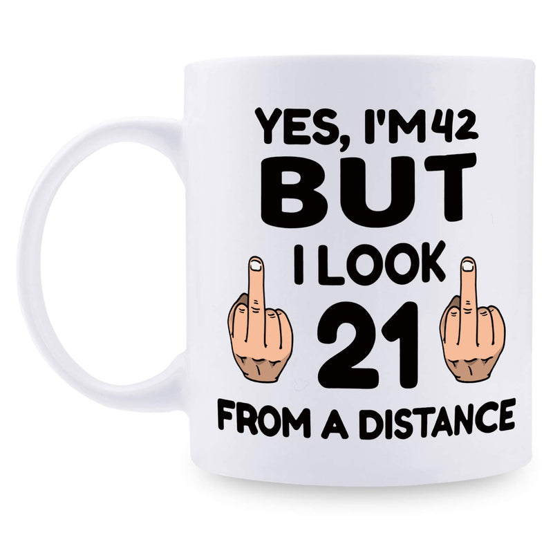 42nd Birthday Gifts for Women - 1977 Birthday Gifts for Women, 42 Years Old Birthday Gifts Coffee Mug for Mom, Wife, Friend, Sister, Her, Colleague, Coworker - 11oz