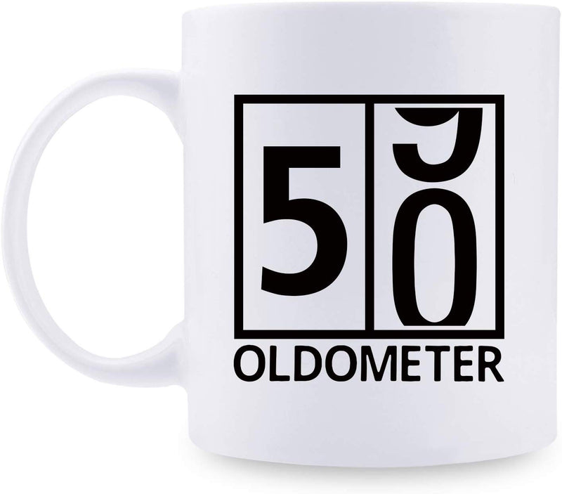 50th Birthday Gifts for Women - 1969 Birthday Gifts for Women, 50 Years Old Birthday Gifts Coffee Mug for Mom, Wife, Friend, Sister, Her, Colleague, Coworker, Oldometer Mug - 11oz