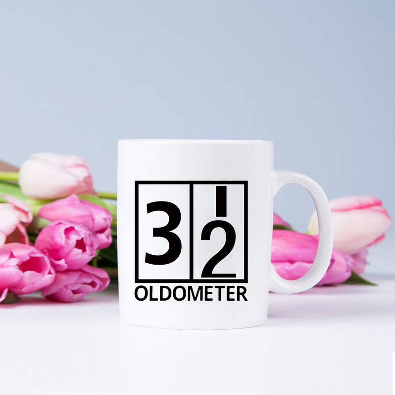 32nd Birthday Gifts for Men - 1987 Birthday Gifts for Men, 32 Years Old Birthday Gifts Coffee Mug for Dad, Husband, Friend, Brother, Him, Colleague, Coworker, Oldometer Mug - 11oz