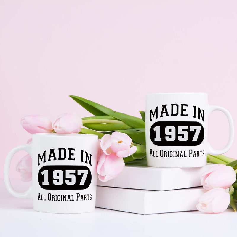 62nd Birthday Gifts for Women - 1957 Birthday Gifts for Women, 62 Years Old Birthday Gifts Coffee Mug for Mom, Wife, Friend, Sister, Her, Colleague, Coworker - 11oz