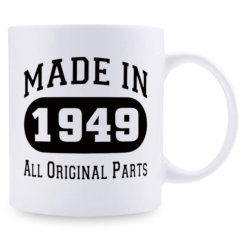70th Birthday Gifts for Women - 1949 Birthday Gifts for Women, 70 Years Old Birthday Gifts Coffee Mug for Mom, Wife, Friend, Sister, Her, Colleague, Coworker - 11oz
